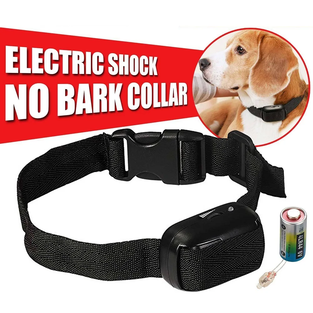 Smart Automatic Anti Barking Dog Collar Electric Shock Anti-Bark E-Collar Dogs Stop Barking Training Control Trainer