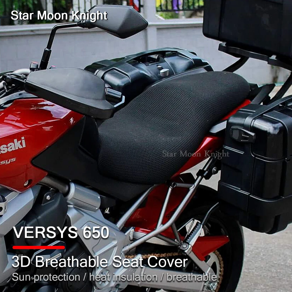 Motorcycle Accessories Protecting Cushion Seat Cover For Kawasaki Versys 650 Versys650 Nylon Fabric Saddle Seat Cool Cover