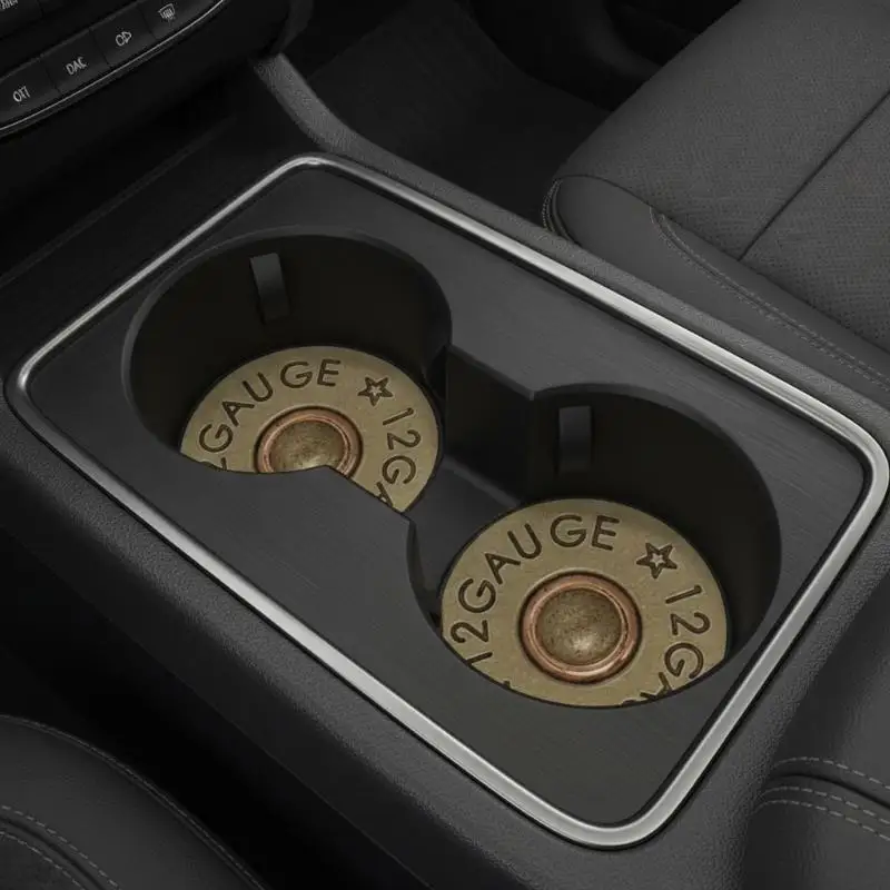Non Slip Auto Cup Holder Coasters 2Pcs Unique Car Interior Decor Mat Stain Resistant for Daily Car Use