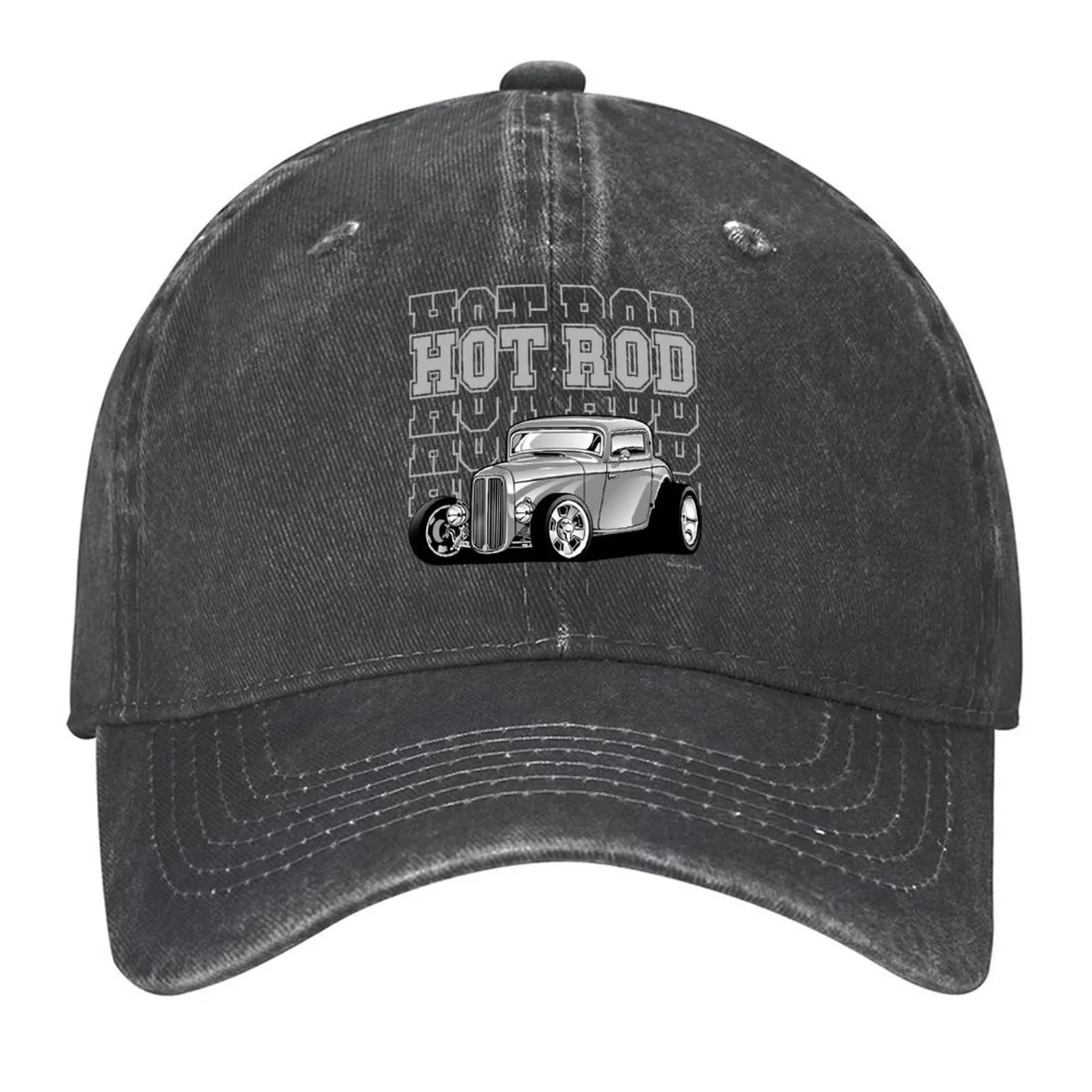 

Hot Rod Word Art V2 Baseball Cap Military Cap Man Ball Cap Sunscreen Luxury Hat Hats For Women Men's