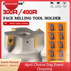 BAP 300R 50-22-5T BAP 400R 40-22-3T BAP 400R 100-32-6T flüt yüz End Mill düz kesici + 10 adet APMT1604PDER karbür ekler