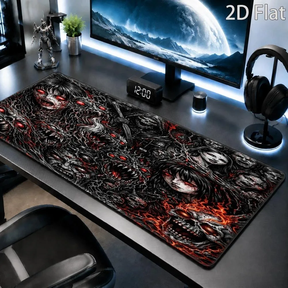 Large Gothic Horror Monster End-of-Day Tablecloth - Resistant to Stains, Dark Fantasy Style alfombrillas para escritorio