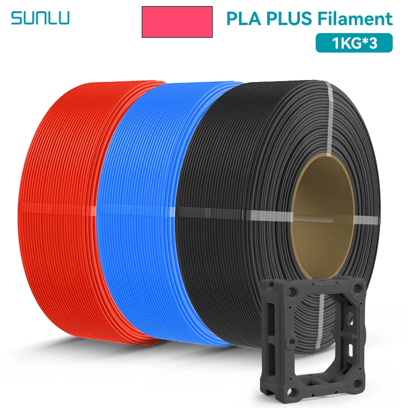 SUNLU 3KG PLA PLUS/PLA+2.0 Filament 1.75mm 1KG Zonder Lade 3D Printer Filament voor 3D Printer & 3D Pen, Refill Filament