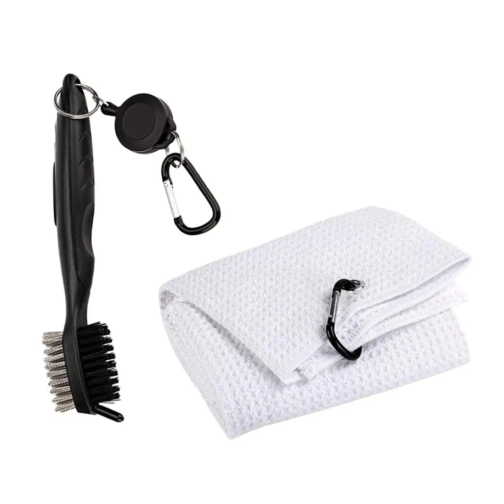 Dual Sided Golf Club Brush Nylon Steel Ball Cleaner Tool for Golf Club Maintenance and Supplies