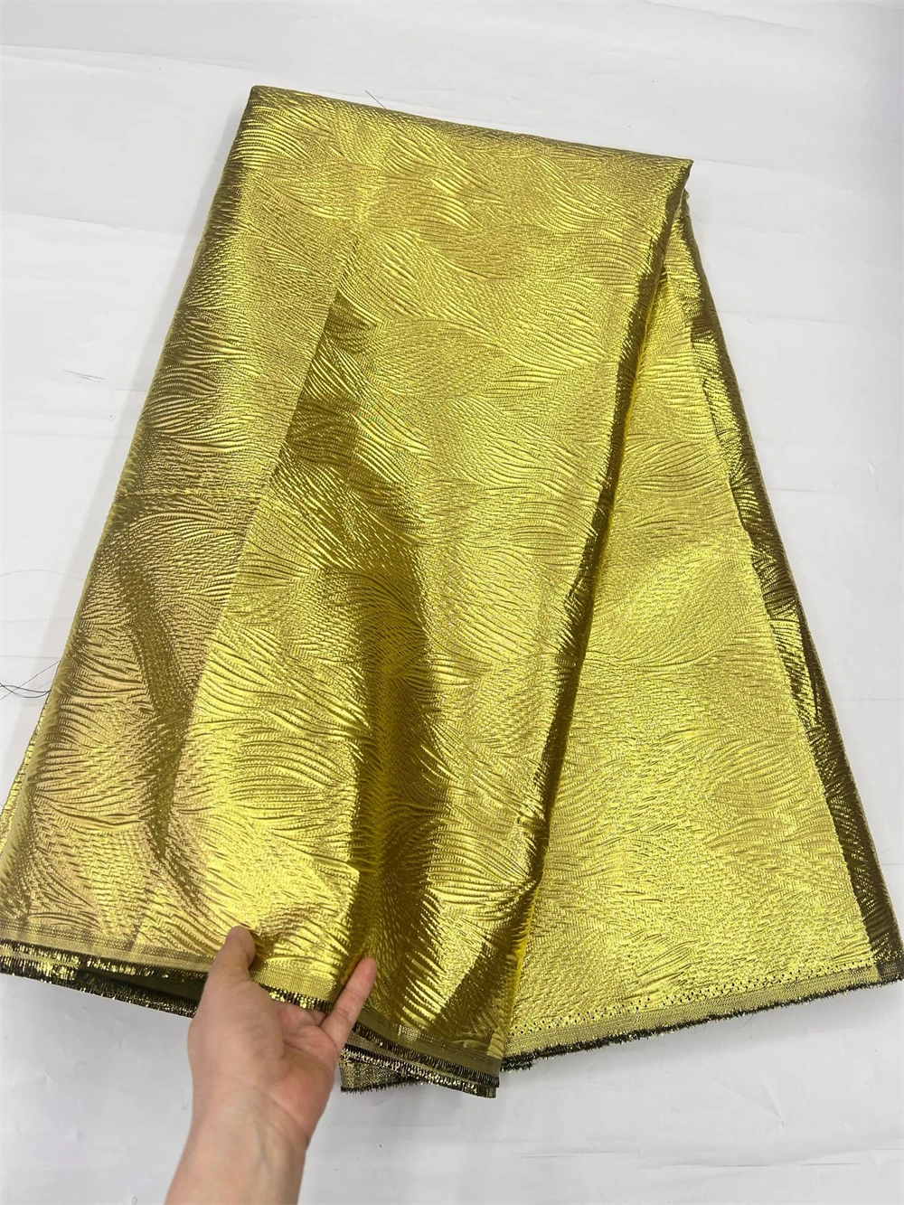 Pure Color French African Brocade Gild Lace Fabrics 2026 High Quality Nigerian Jacquard Damask Lace For Sewing Women Party Dress
