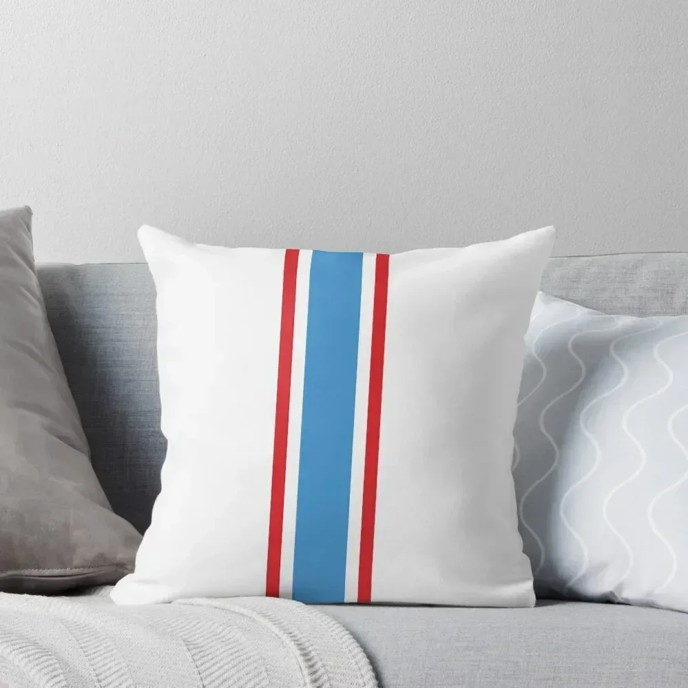 

White, Red, & Powder Blue Vertical Power Stripe Throw Pillow Sofa Pillow Cover pillow cover luxury sleeping pillows