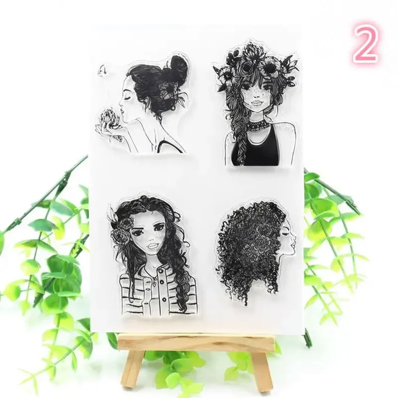 Girl Transparent Clear Silicone Stamps for DIY Scrapbooking Kids Crafts Fun Decoration Supplies