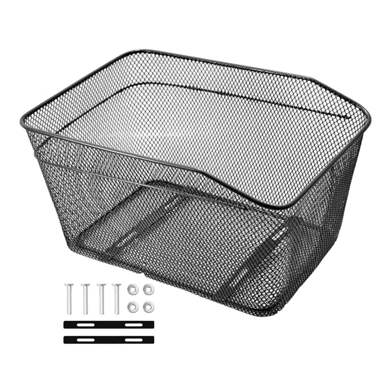 سلة الدراجة الخلفية حامل الحيوانات الأليفة اكسسوارات أنيقة النساء الرجال سلك شبكة سلة التخزين الأمتعة تخزين المنظم لركوب السفر