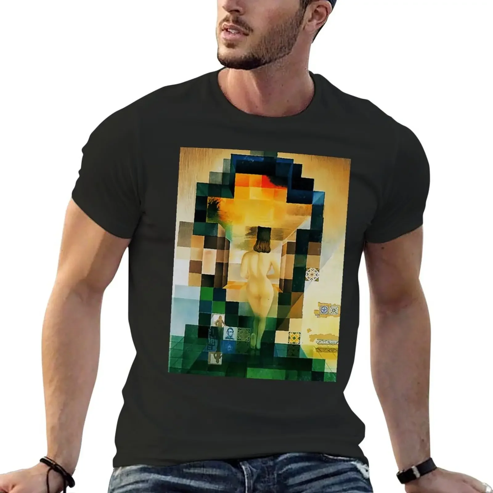 

New Lincoln in Dalivision by Salvador Dalí T-Shirt man clothes graphic t shirts Men's cotton t-shirt