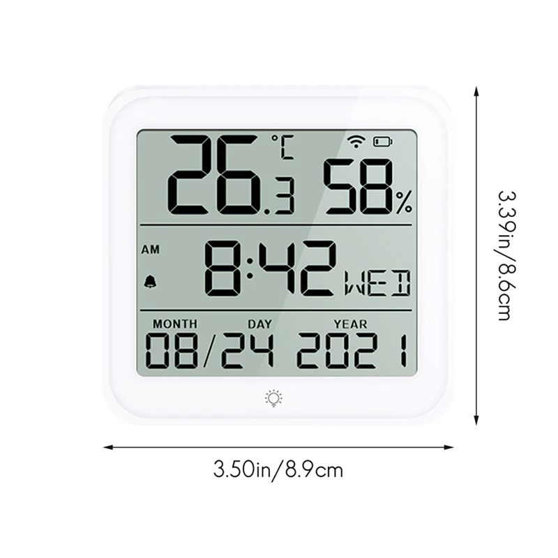 Wifi湿度と温度センサー,スマートライフ,屋内,アラーム,時計機能,家庭
