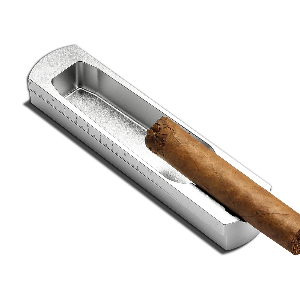 GALINER Ashtray Cigar Metal 1 Tube Smoking Cigar Ashtrays Mini Portable Ash Tray Slot