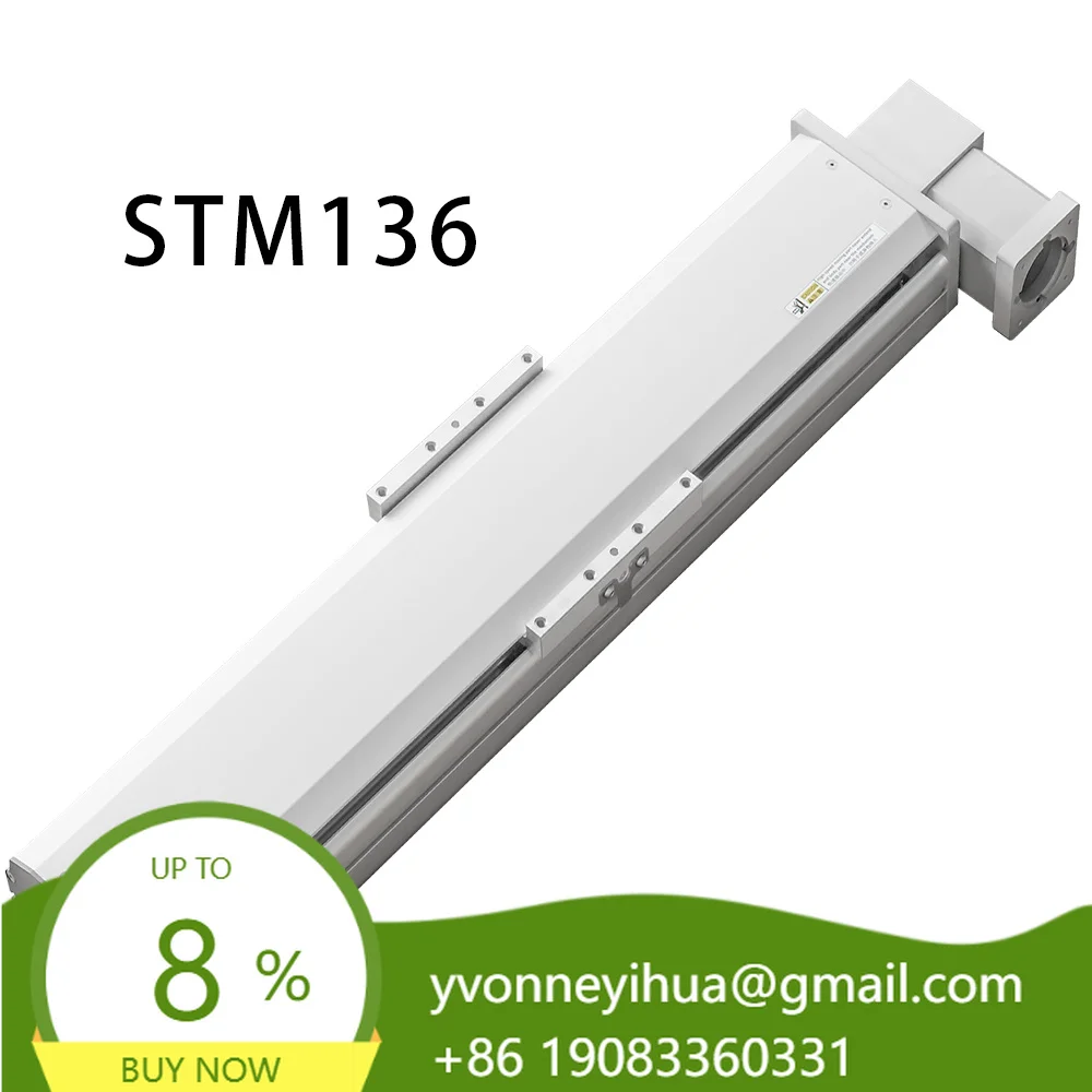 STM136 High Speed Belt Linear Actuator 4m Long Stroke 60kg Payload Aluminum Linear Axis For Industrial Automation