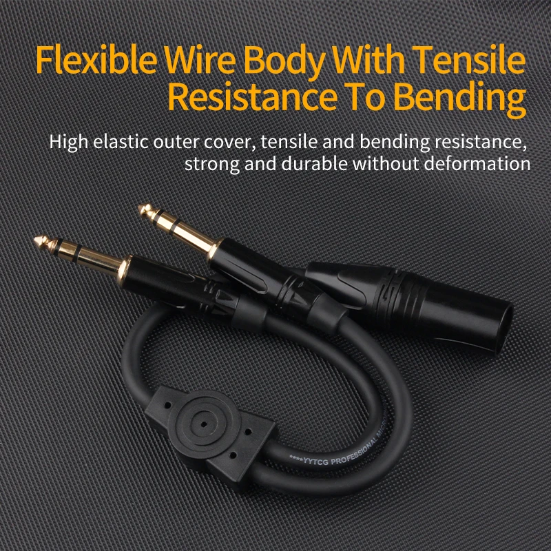 HiFi 6.5mm to XLR Audio Cable Dual 6.35mm TRS Male To 3-Pin XLR Male /Female Audio Y Splitter Cords for Mixer Console AMP