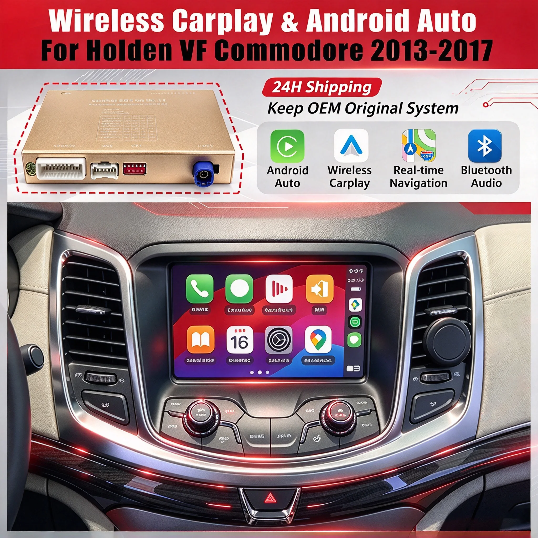 Carplay Accessories For Chevrolet Camaro 2010-2015 with Apple CarPlay Android Auto GPS Navigation Head Unit For Vehicle Upgrade
