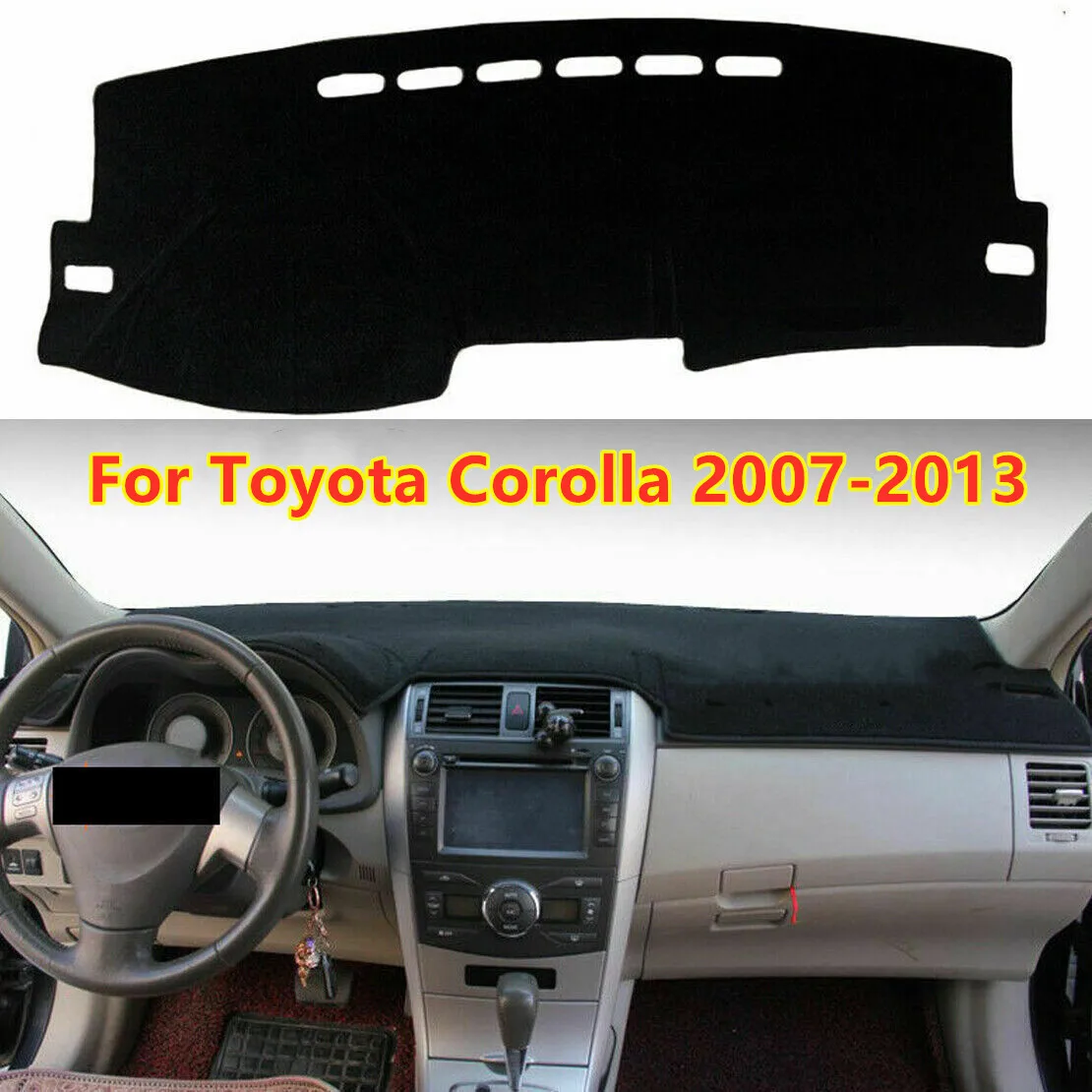 

Для Toyota Corolla 2007-2013 приборная панель автомобиля коврик для приборной панели нескользящая солнцезащитная накладка