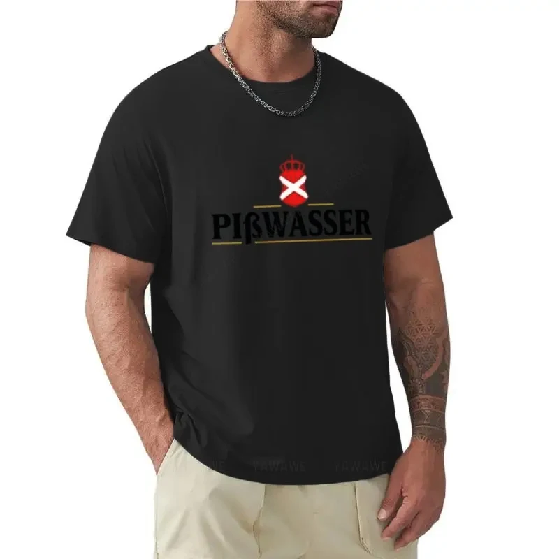 Pi?wasser-GTA V تي شيرت جودة عالية القطن الثقيل Crewneck تي شيرت الرجال قصيرة الأكمام كبيرة الحجم عادية الأب بلايز رجل تيز