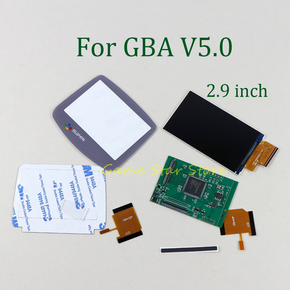 

8 комплектов 2,9-дюймовых ЖК-экранов для GameBoy Advance GBA V5.0 с подсветкой, более яркий IPS-экран