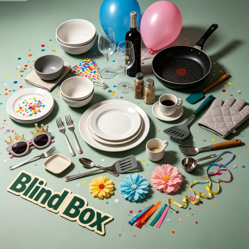 Mystery Elegant Random Household Dining Blind Box, Assorted Unrevealed Table Essentials, Feel the joy of receiving unexpected beautiful ornaments
