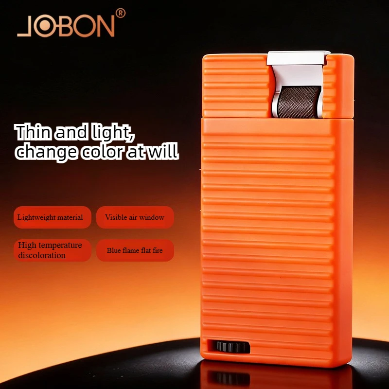 

JOBON ZB320 High Temperature Color Changing Inflatable Flat Fire Direct Windproof Gift Lighter Cigarette Accessories