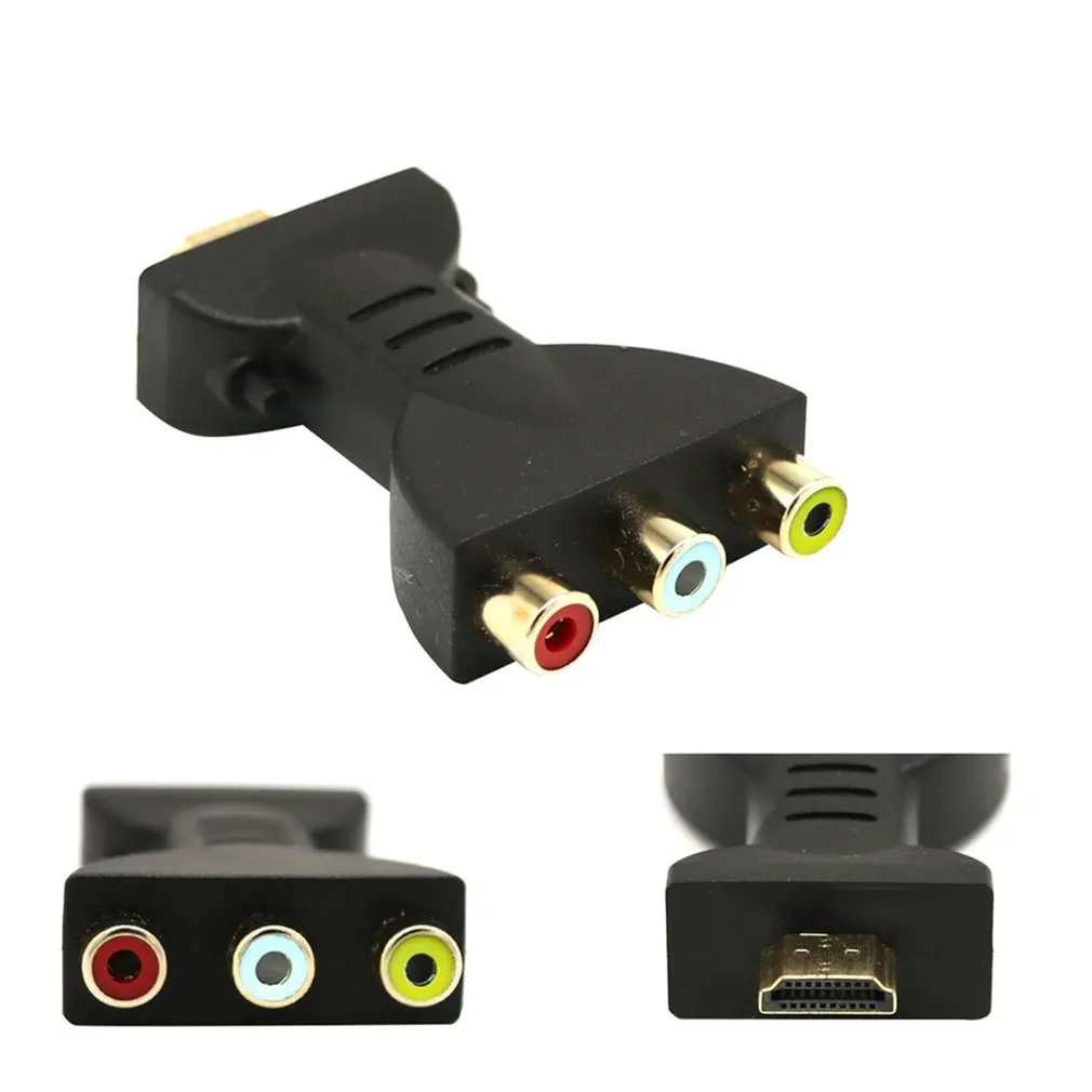 แบบพกพา HDMI เข้ากันได้กับ 3 RCA วิดีโออะแดปเตอร์ AV DVD โปรเจคเตอร์ Converter Component Converter สําหรับ HDTV Dropshipping