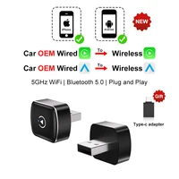 Adaptador inalámbrico CarPlay para coche, Android, Dongle USB, Mini caja inteligente, Plug and Play, Universal, para Toyota, Nissan, Honda, Ford, 2025