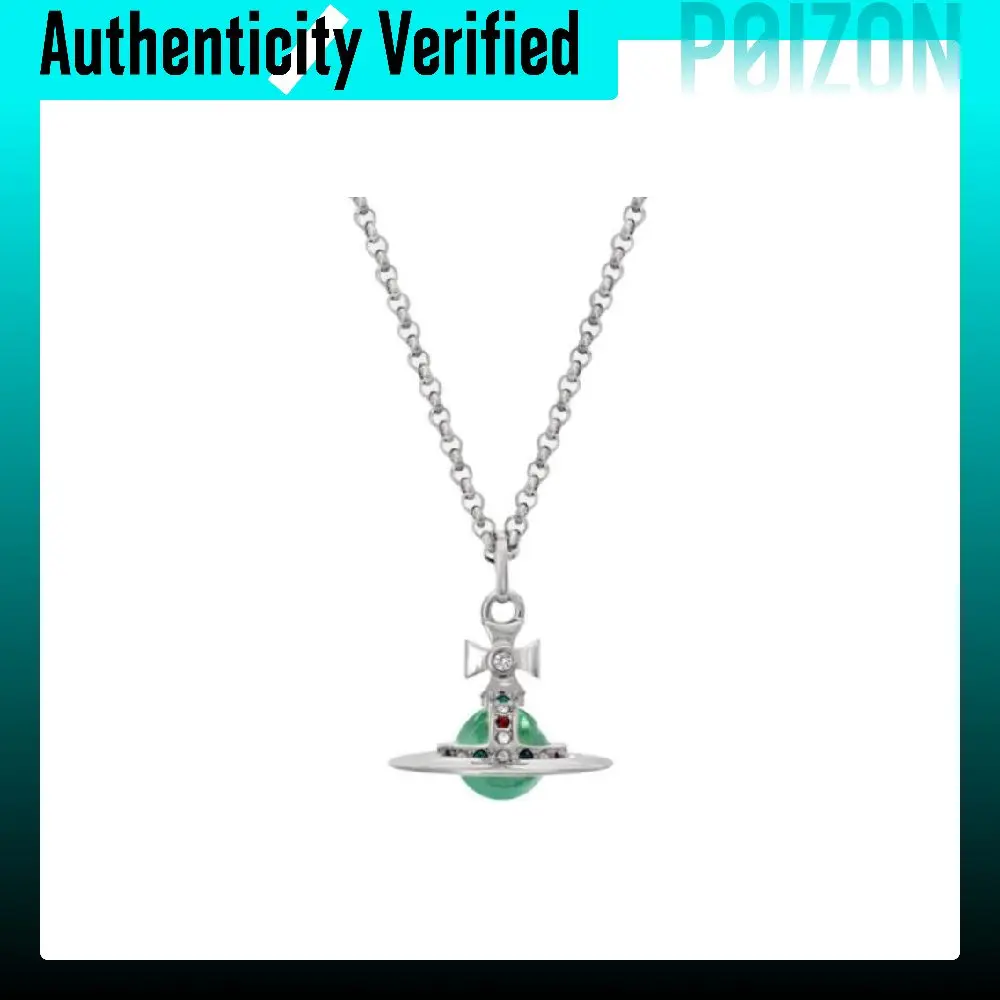 Vivienne Westwood Brass Necklaces Unisex Green Silver 63020224-02P181-CN