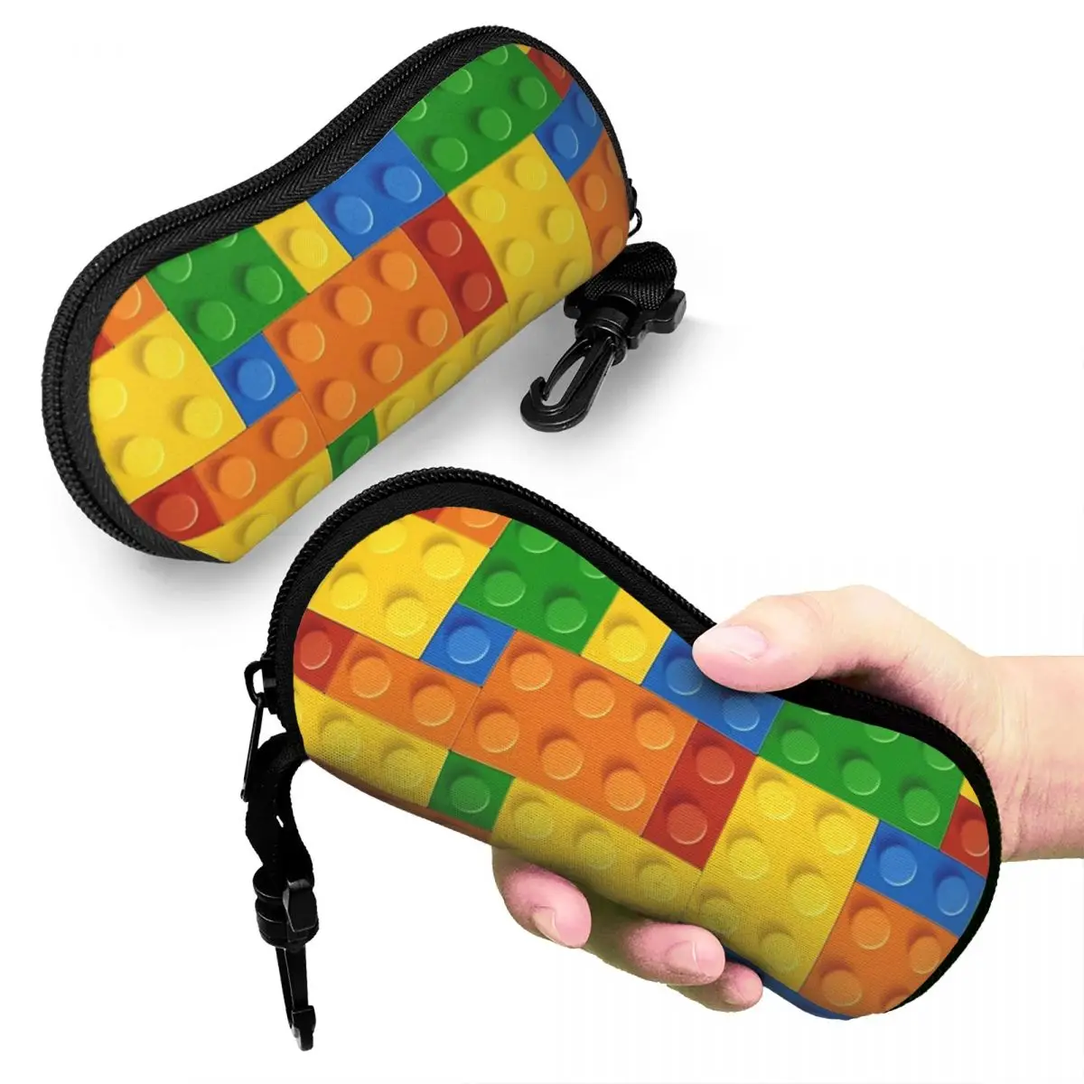 

Building Blocks Construction Brick Shell Glasses Case Protective Sunglasses Box Women Men Soft Eyeglass Bag Pouch