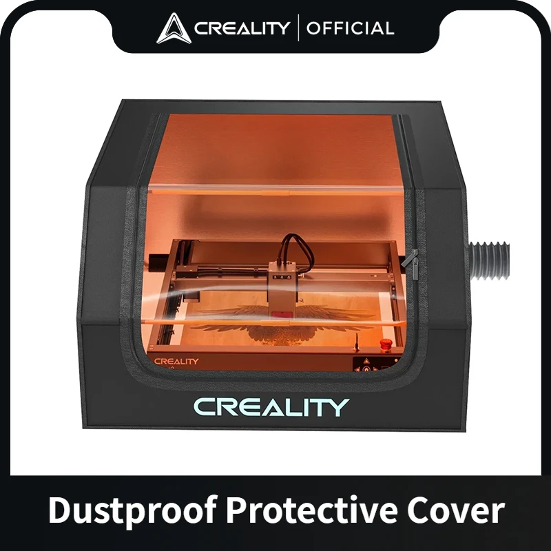 Creality Laser Engraver Protective Cover Fireproof Dustproof Eye & Laser Cutter Protective with Fan Pipe for Most Laser Engraver