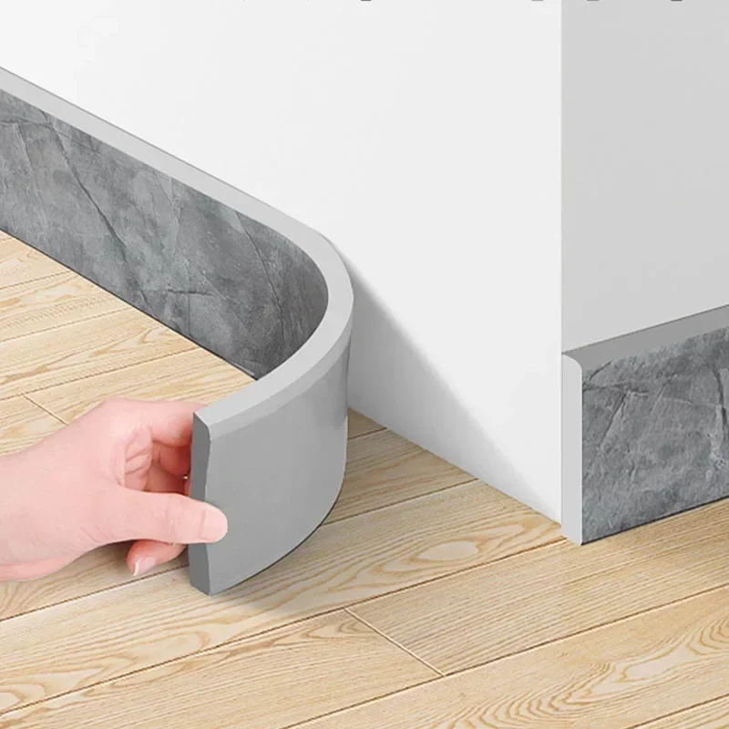 

Hot 2M Waterproof enclosure Self adhesive Skirting Line 3D Wall Sticker Thickened Anti-collision Decoration Kids Corner Line
