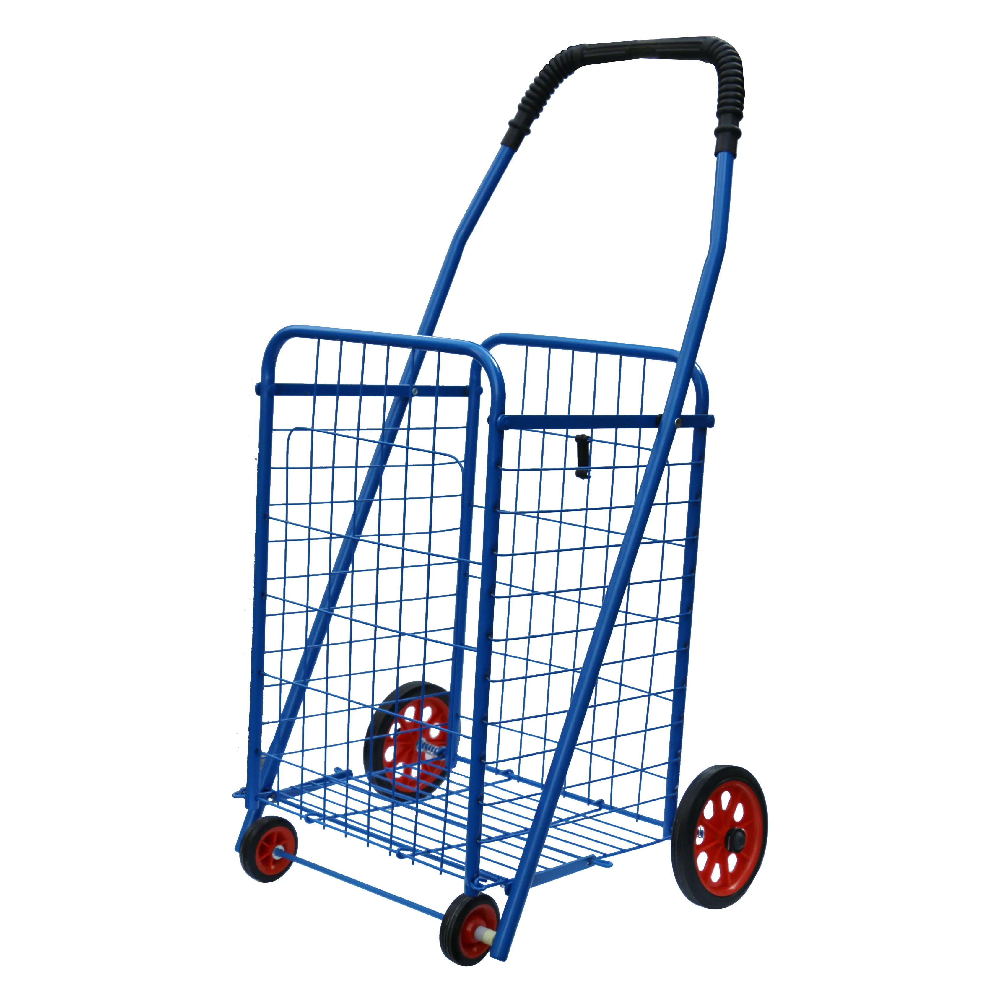 Wholesale Folding Four Wheels Carts Fruit And Vegetable Shopping Trolley