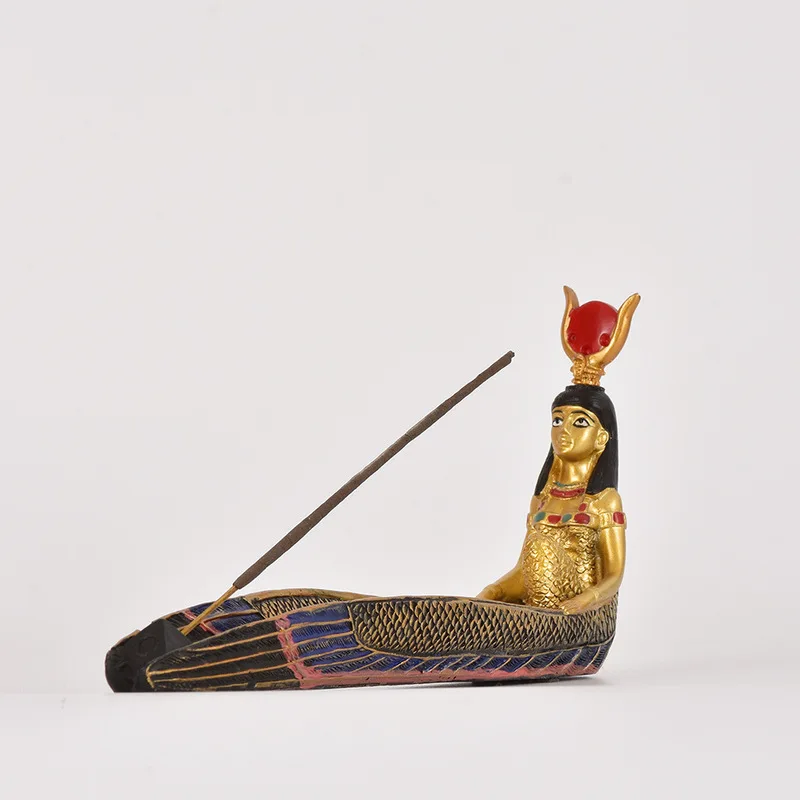 Creative exotic ancient Egyptian Isis figurine resin craft Cleopatra souvenir for living room