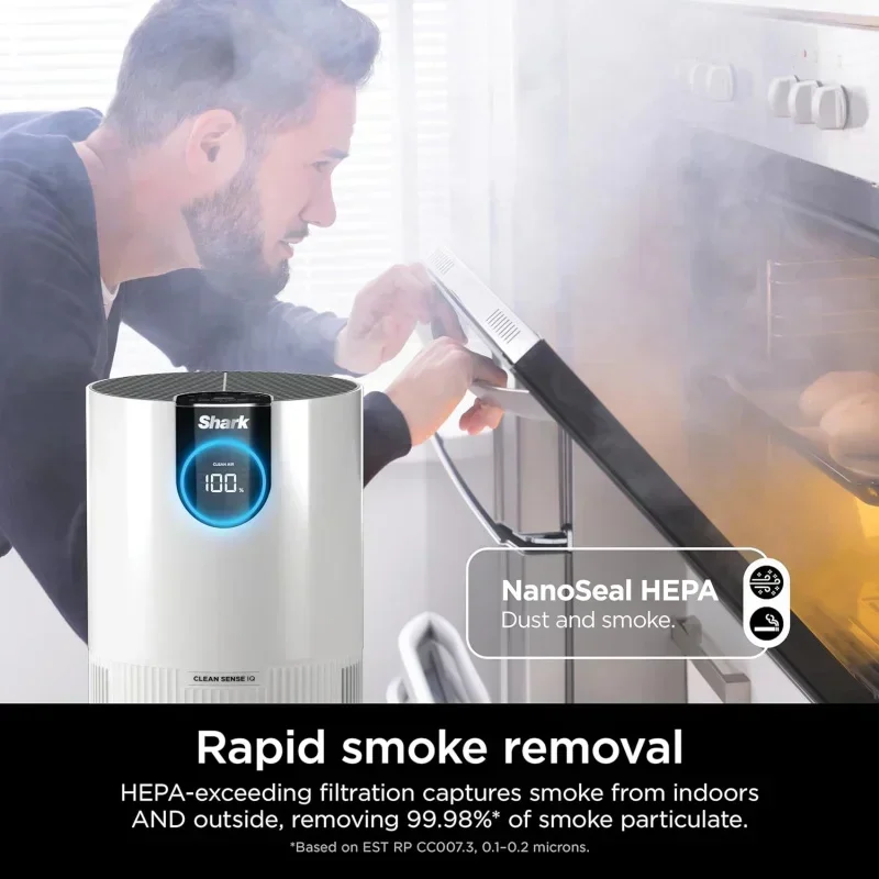 D2BShark HP102PK2 Очиститель воздуха Clean Sense, аллерги, 2 шт., фильтр HEPA, улавливает 99,98% частиц, пыли, дыма, аллергены, портативный