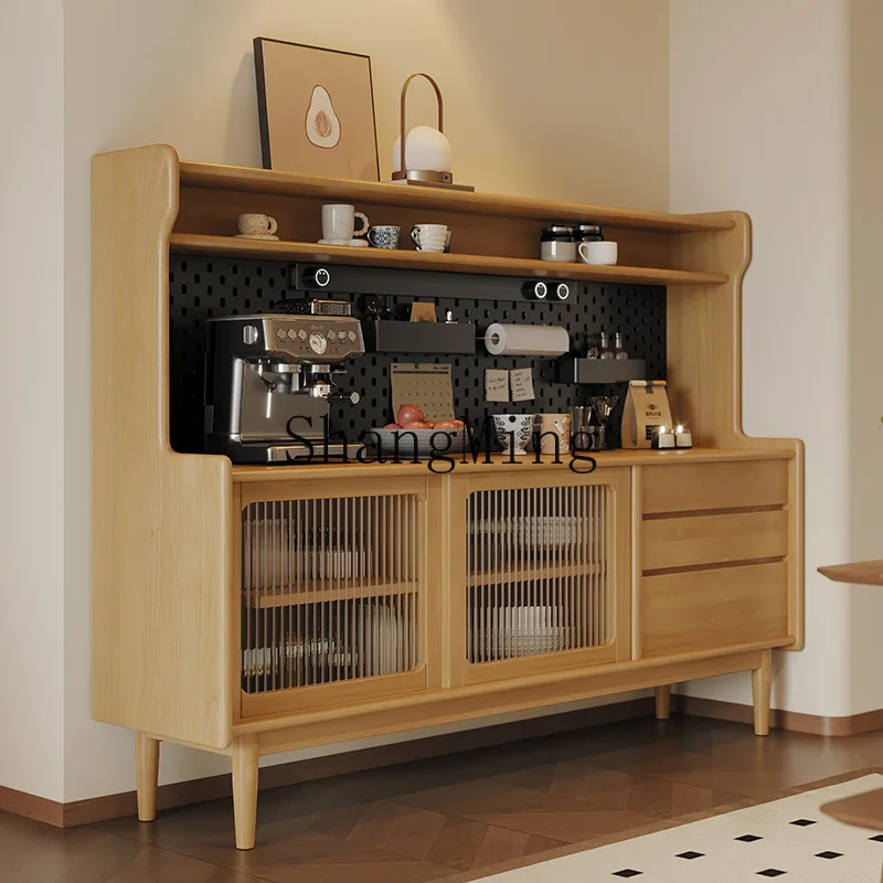 

FG living room wine cabinet solid wood dining side cabinet integrated wall storage dining room modern simple tea