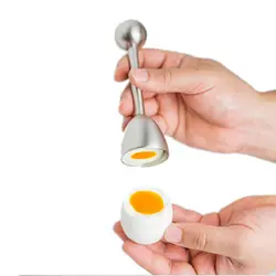 Stainless Steel Boiled Egg Topper Shell Top Knocker Opener Kitchen Tool Cutter Accessories Gadget