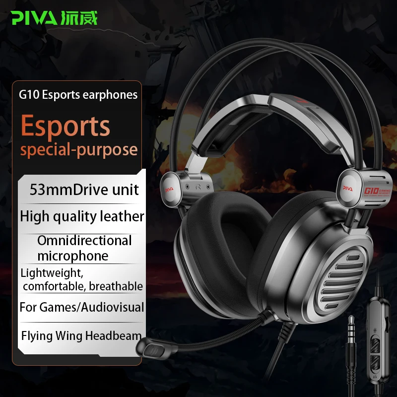 Paiwei G11 Esports Gaming Earphones Head Mounted Wired Chicken Dinner Earphones Dedicated Desktop Computer with Microphone