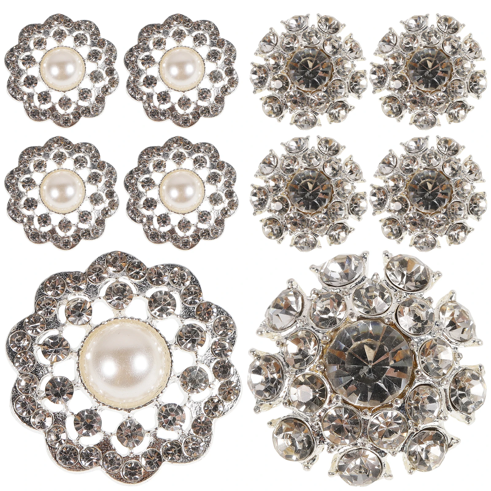 

10pcs Rhinestone Buttons Metal Sewing Clothes DIY Craft Supplies Replaceable Decorative Elegant Vibes Fashion Rivets