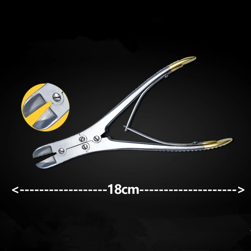 Plate pin cutting plier tc gold implant cutter side and end cutting veterinary orthopedic instruments