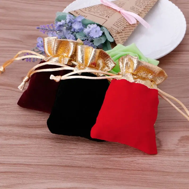 10PCS/set Drawstring Small Gift Bag Jewelry for Storage Necklace