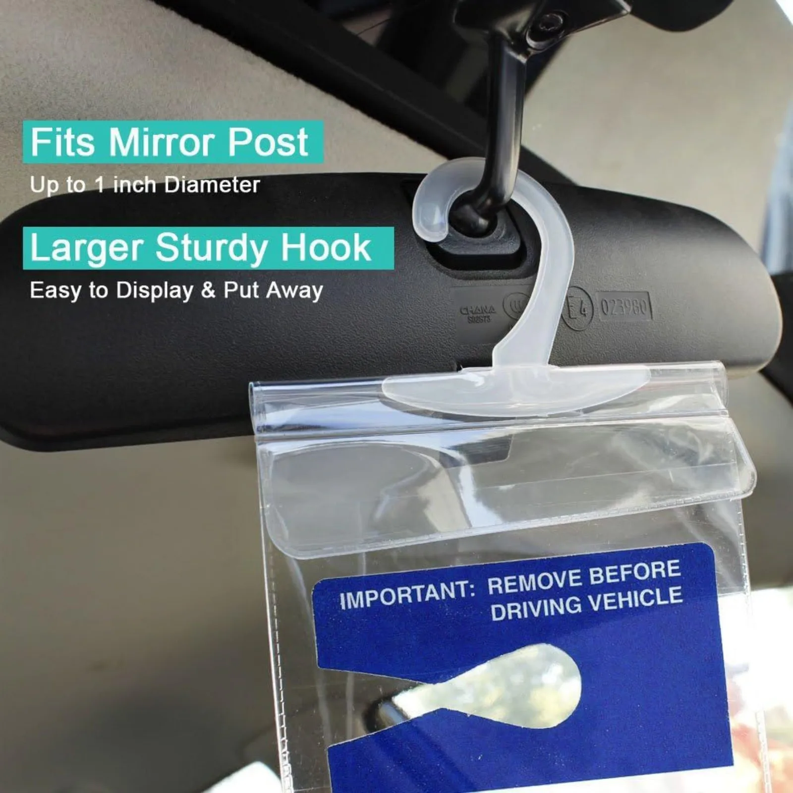 Handicap Placard Holder Disabled Parking Permit Sign Protector Universal Easy To Install Car Visor Auto Card Clip With Pen Holde