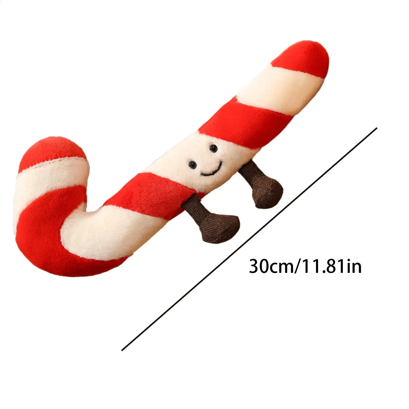Kerst Candy Cane Kussen Peperkoek Huisdecoratie Pluche Sierkussen Winter Home Decor Woonkamer Slaapbank Kussens