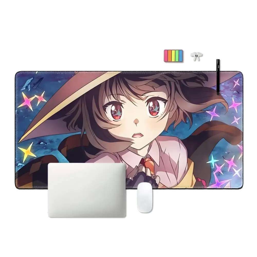 Konosuba Megumin1000x500 حار أنيمي القلقاس ساكاموتو أيام XXL كبير الألعاب ماوس الوسادة عدم الانزلاق مكتب لوحة المفاتيح الحصير حصيرة مكتبية لوحة الماوس #3