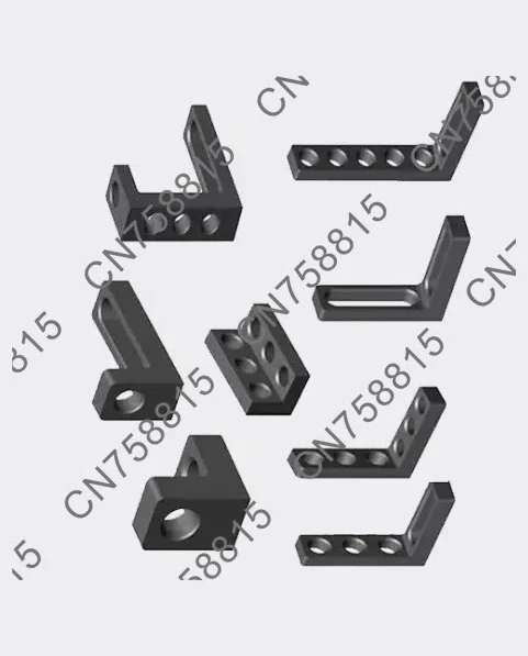 D28 positioning ruler T-shaped angle ruler multi hole groove, 1pc Three dimensional flexible welding platform fixture