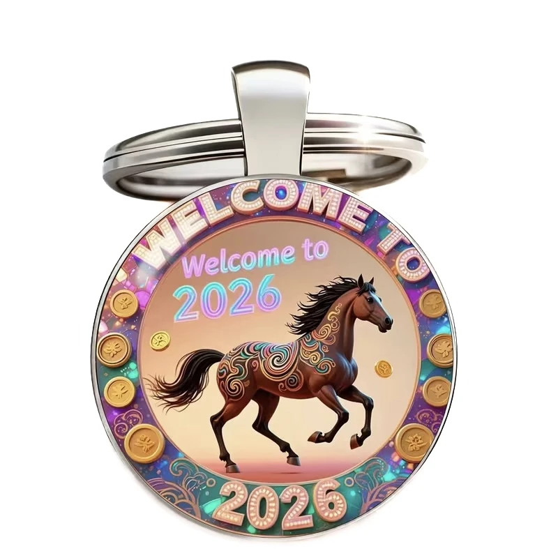 Lucky Horse Key Ring Pattern Zin Alloy Keychain Car Pendants Fashion Bag Accessories Home Decoration Anniversary