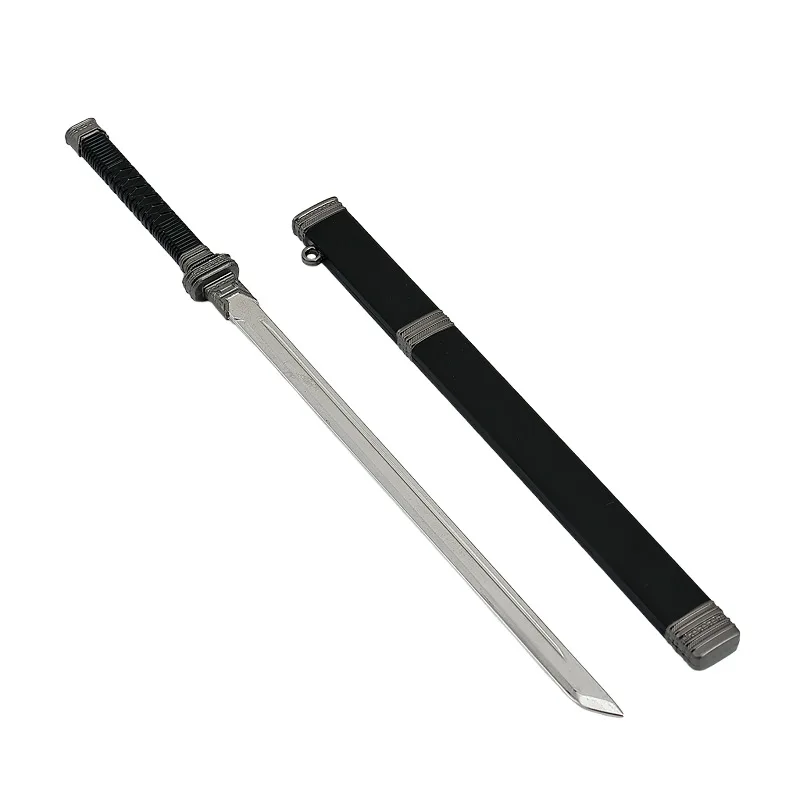 ดาบเหล็กตกแต่งรูปแบบอาวุธอนิเมะ Slay The Gods ขนาด 22 ซม./8.66 นิ้ว งานฝีมือโลหะ ของตกแต่ง Zhao Kongcheng Star Knife พร้อมปลอกดาบ