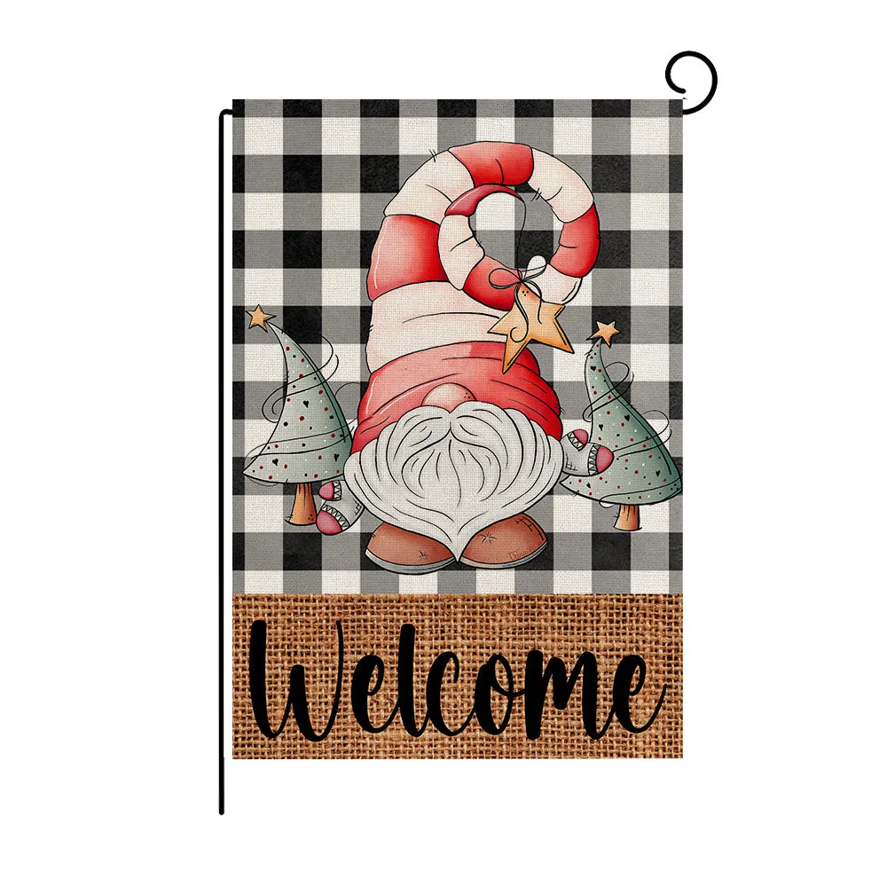 Christmas Garden Flags, Suitable for Outdoor  for Garden and Entrance Decoration 12inx18in As Well As Home Decoration Gifts.