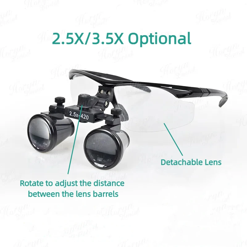 Dental Loupes 3.5x/2.5x 320-420mm Goggles Lab Medical Magnifier Dentists Surgical Optical Lens Magnifying Glass