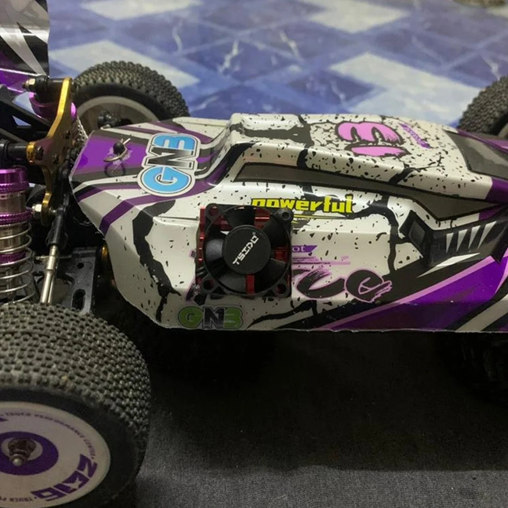 مروحة تبريد بغطاء مبدد حرارة المحرك BAAA لـ Wltoys 144001 124019 124018 124016 104001   سيارة RC 540 550 3650 بالوعة الحرارة للمحرك، 1