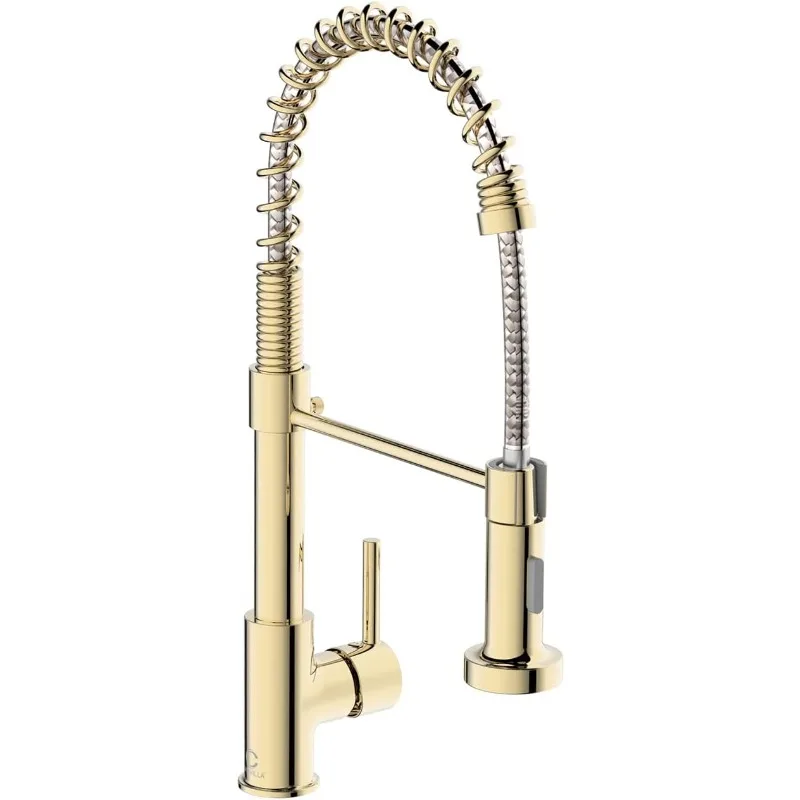 

Kitchen Faucet, Commercial Kitchen Sink Faucets with Pull Down Sprayer, Stainless Steel Faucets for Kitchen Sinks, Dual Function