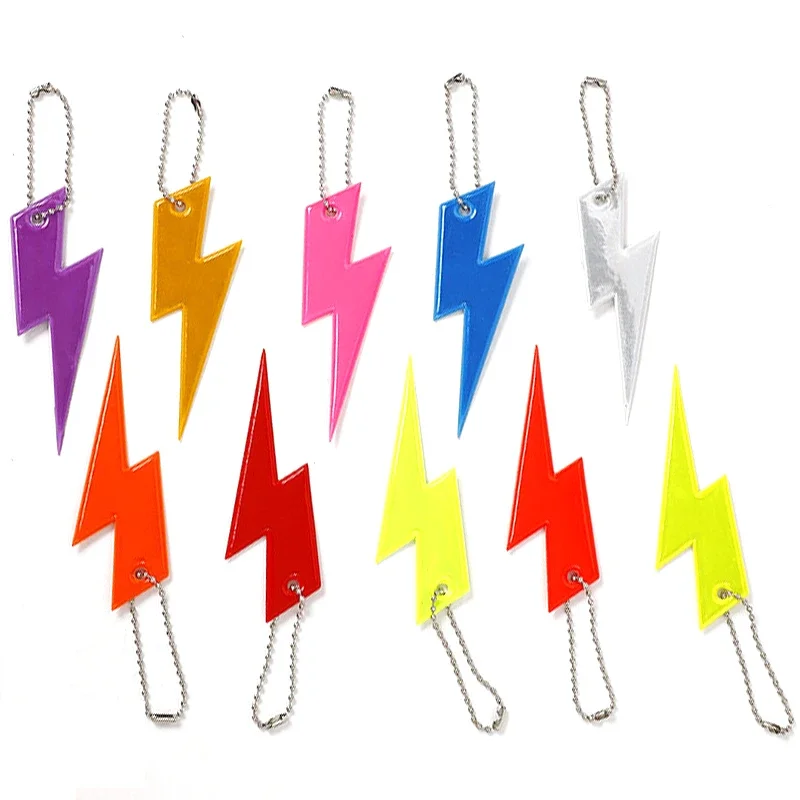 

3 шт. светоотражающий брелок в форме молнии, светоотражающий кулон для сумок, полосовые украшения для взрослых и детей, аксессуары для ночной безопасности