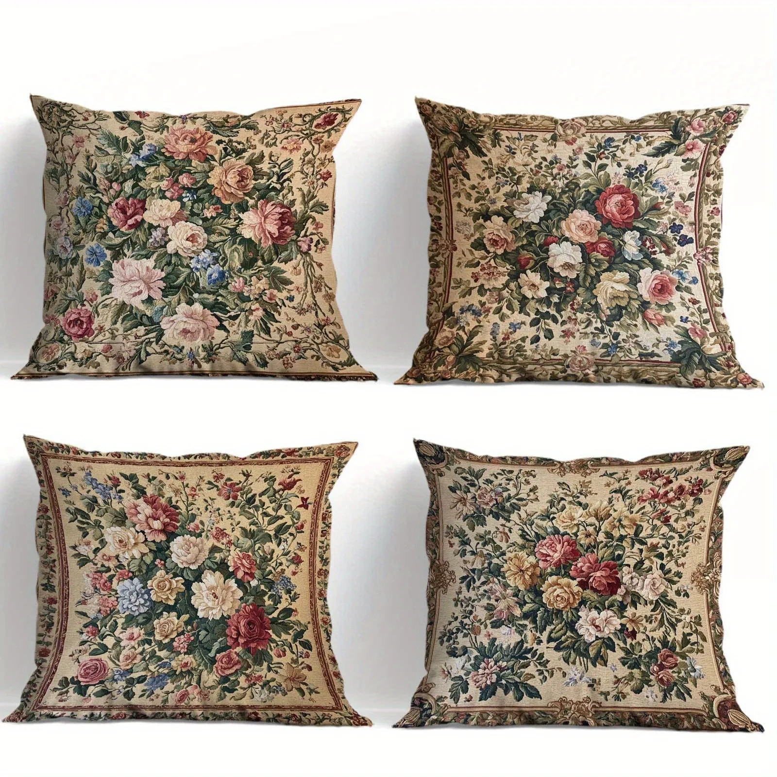 Creative home decoration pillowcase retro flower brocade pillowcase: Encounter European romantic style